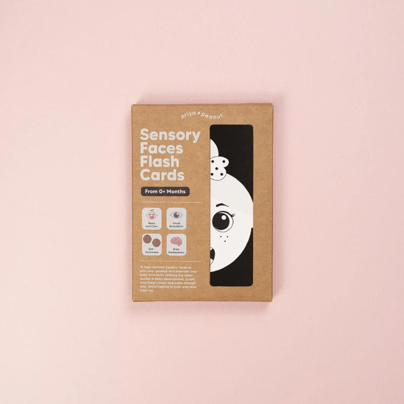 0+ Month Baby Sensory Faces Flashcards – Early Visual & Brain Development